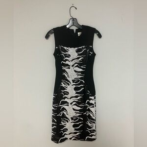 REISS BLACK SEQUINED DRESS - SIZE 4